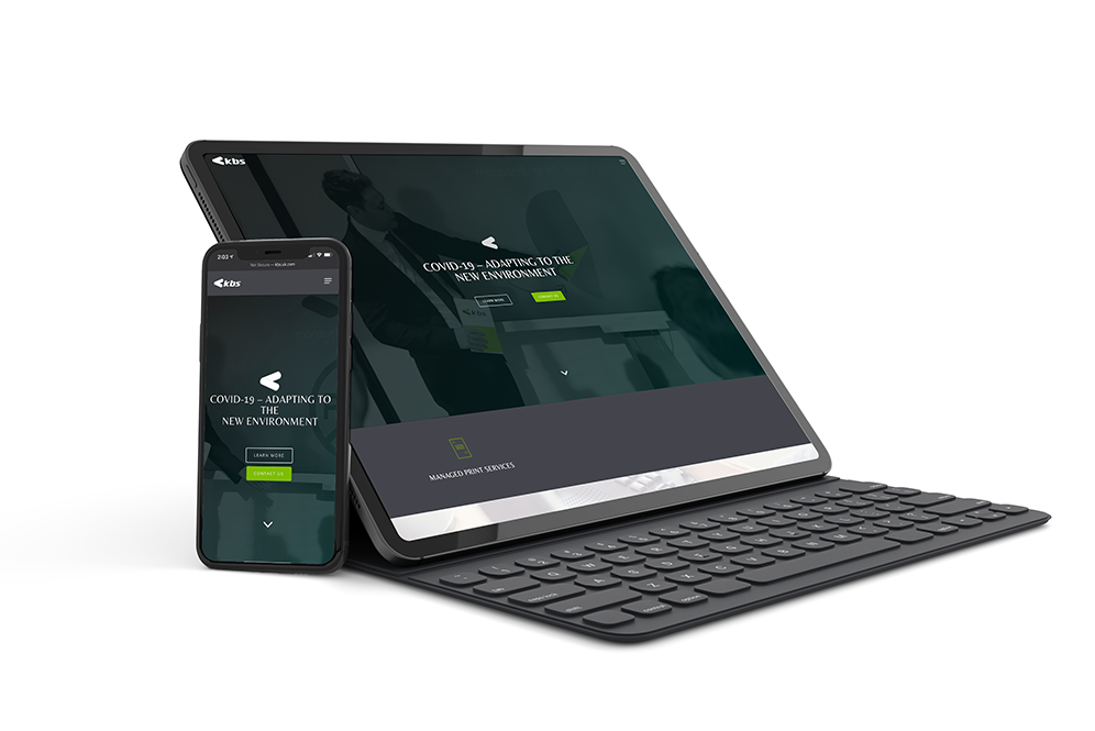 devices kbs KBS Group website shown on a tablet and phone