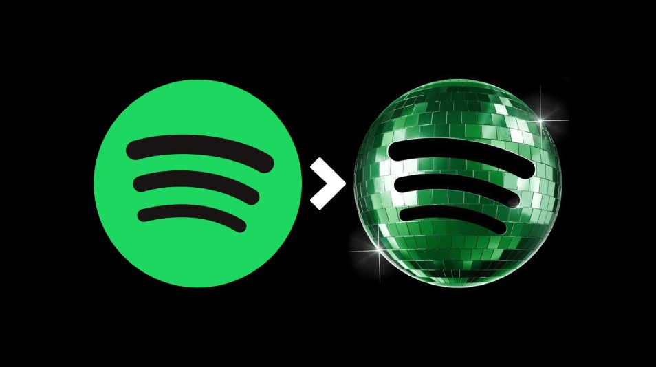 Spotify's temporary green disco ball app icon created for its 20th anniversary
