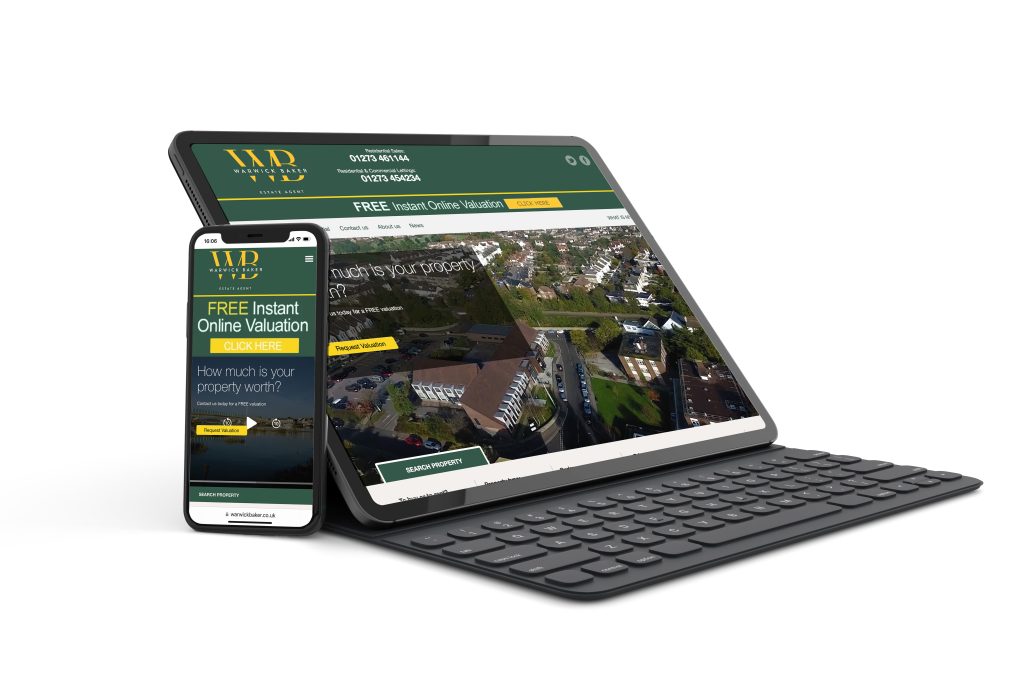 Warwick Baker devices 0 1 1024x683 Warwick Baker website shown on a tablet and phone
