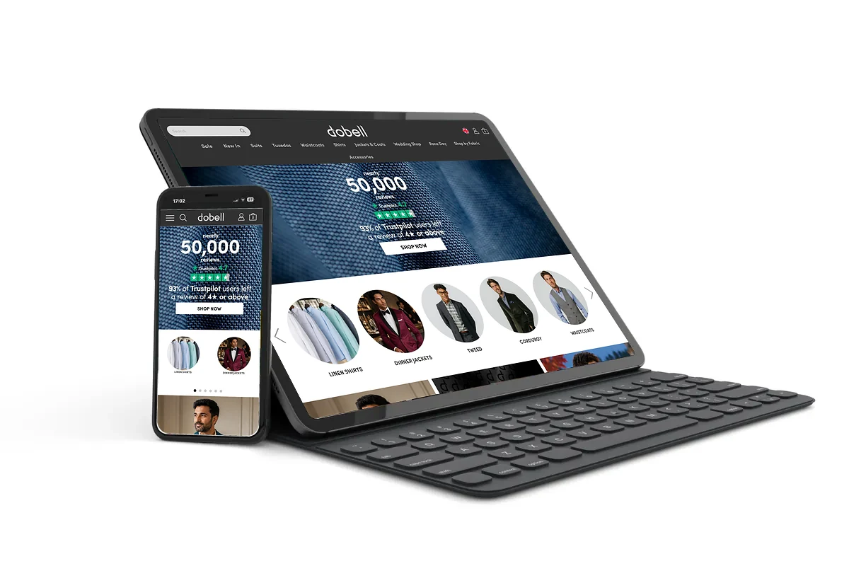 Dobell Dobell website shown on a tablet and phone